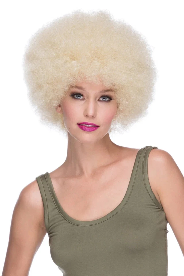 Funky Afro Synthetic Wig - DARK BROWN 70s Halloween, Disco Party - Image 1 of 2