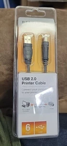 New Belkin USB 2.0 Printer Cable 6 Feet NIB - Picture 1 of 2