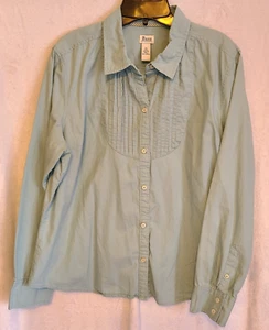 Bass Women's Button Up Blue Blouse Size XL - Picture 1 of 8