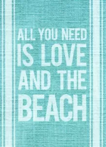 All You Need Is Love & The Beach Blank Note Cards By Graphique - Set of 5 - Picture 1 of 2