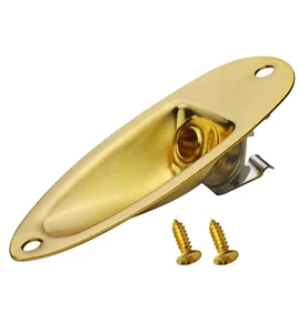 Presa Jack Plat Uscita con Viti Stile Barca Compatibile con Strat Style Elect - Foto 1 di 5