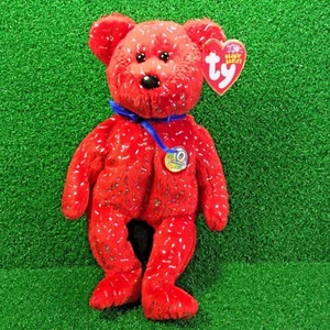 Ty Beanie Baby Decade The Bear Red Edition 10 Year Bear MWMT - FREE Shipping - Picture 1 of 12