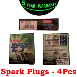 For Dodge Infiniti Kia 4 pcs fits denso 4703 Spark Plugs Iridium TT IKH16TT - Picture 1 of 13