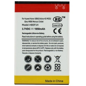 BATTERIA 1950Mah PER HUAWEI HONOR U8860 ACTIVA POTENZIATA MAGGIORATA HB5F1H - Picture 1 of 1
