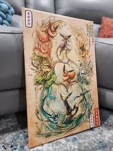 Vintage Eevee Evolutions art poster canvas wall art home decor Pokemon fanatic - Picture 1 of 10