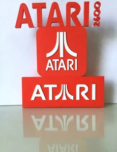 Atari 2600 Logo Video Game Collectible Display Text Stand Nintendo Lynx Jaguar - Picture 1 of 6