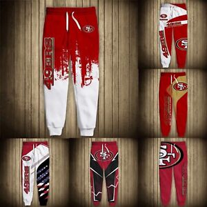 San Francisco 49ers Men's Sweatpants Athletic Print Pants Casual Trousers Gift
