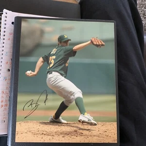 Barry Zito Oakland A's signed baseball 8x10 photo COA - Picture 1 of 2