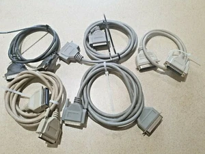 USED JOB LOT Qty 5 25 Pin Male Parallel Printer Cable Centronic to 36 Pin - Picture 1 of 7