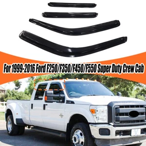 For Ford F250/F350/F450 Super Duty Crew Cab 99-16 Weather Shield Wind Deflector - Picture 1 of 11