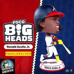 RONALD ACUNA JR Atlanta Braves "Bighead" Exclusive MLB Bobblehead - Picture 1 of 9