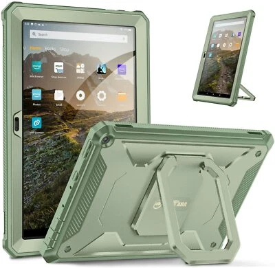Case For All-New Fire HD 10 /HD 10 Plus 11th 2021 360 Rotating Grip Carry Cover - Image 1 of 4