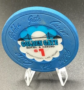 Chip de casino Golden Gate de $1 - centro de Las Vegas - Imagen 1 de 2