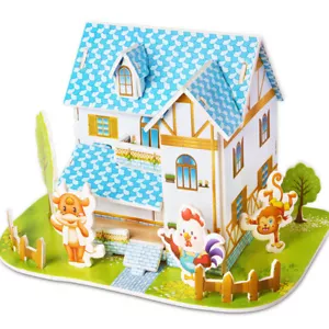3D DIY Fairytale Cartoon Puzzle,Jigsaw Castle House Learning Toy Gift For Kids. - Picture 1 of 38