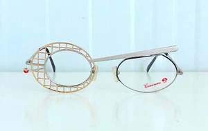 RARE VTG 1990s CASANOVA ITALY SC-8 GOLD PLATED TENNIS RACKET 422/1000 EYEGLASSES - Picture 1 of 10