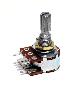 5pc Dual Potentiometer 16mm VR B Type PCB Pin Resistance= 100Ω ~ 1MΩ x11 items - Picture 1 of 6