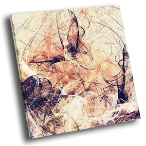 Black Yellow Orange Square Abstract Photo Canvas Wall Art Large Picture Prints - Picture 1 of 6