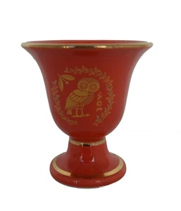 Pythagoras cup Pythagorean cup of justice Owl red - Picture 1 of 3