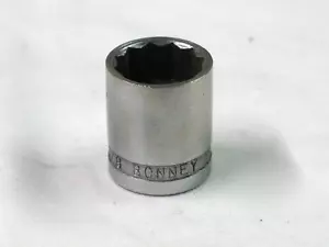 Bonney Tools 5/8" 12 Point 3/8" Drive Shallow Chrome Socket USA - Foto 1 di 4