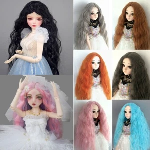 Puppen lockiges Haar Perücke für 1/3 1/6 1/4 1/8 Mädchen Puppen Kugelgelenk Puppe DIY Ersatz - Bild 1 von 38