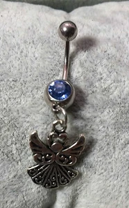 PIERCING OMBELICO ANGELO ANGEL NAVEL BELLY BARS 316L SURGICAL STEEL 1,6 MM - Picture 1 of 1