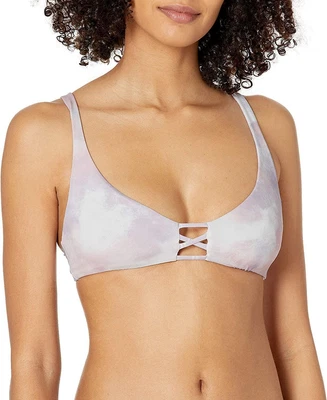 Top de bikini reversible Roxy ESF10066 para mujer estándar Sea Waves, pétalo de orquídea, MD Foto 1 de 3