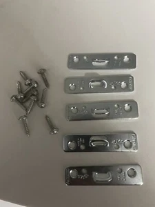 5x steel picture framing 2 holes hangers, with 10x screws - Picture 1 of 3