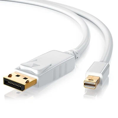 CSL Digitale Mini DisplayPort auf DisplayPort-Verbindungskabel 2M Full HD Weiß - Bild 1 von 4