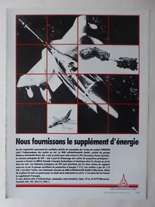 6/1983 PUB KHD LUFTFAHRTTECHNIK TORNADO SPS SECONDARY POWER SYSTEM FRENCH AD - Foto 1 di 1