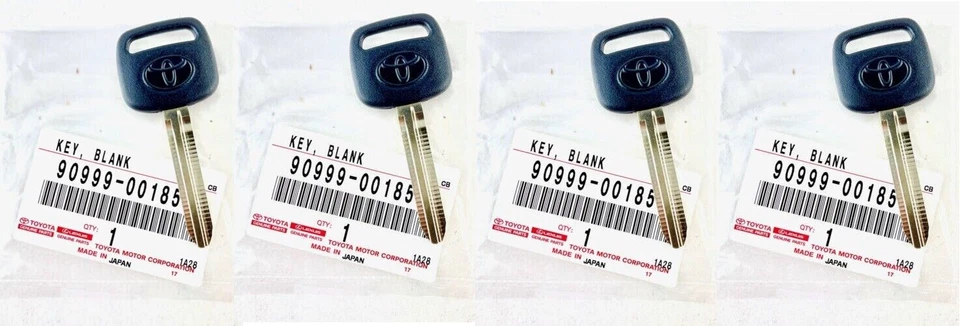 4 NOVAS CHAVES EM BRANCO DE IGNIÇÃO SEM LASCAS 90999-00185 GENUÍNAS PARA TOYOTA FABRICANTE DE EQUIPAMENTO ORIGINAL - Imagem 1 de 1