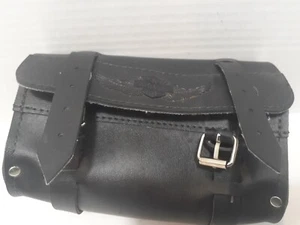 harley davidson leather black bag8x6x4 - Picture 1 of 12