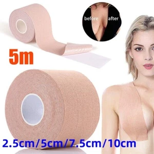 5M Women Boob Tape Invisible Bra Nipple Cover Adhesive Push Up Breast Lift Tape - Picture 1 of 18