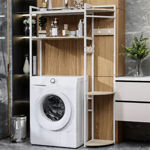 4 Tier Over Toilet Storage Rack Bathroom Laundry Washing Machine Shelf Organizer - Picture 1 of 12