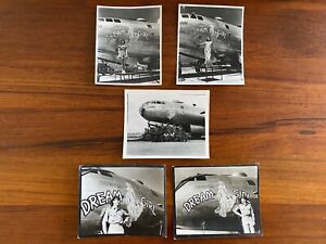 WW II B-29 Bomber Nose Art. 5 original photos - 768 Bomb Squadron?  "DREAM GIRL"