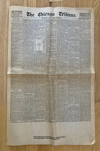 20 ristampe prima pagina Chicago Tribune grandi eventi mondiali 1886-1981 - Foto 1 di 11