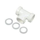Pipe Tee, 1-1/2 in, PVC Slip-Joint, Plastic, White, Replaces Danco 94038