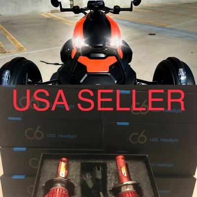 Super WHITE H4 5000K LED HEADLIGHT CONVERSION LIGHT BULBS KIT xentec hid 5K 9003 - Image 1 of 4