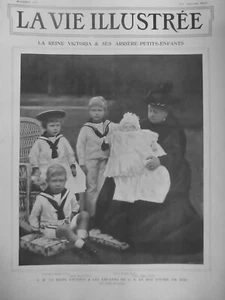 1901 REINE VICTORIA DUC D YORK CORTEGE NAVAL 2 JOURNAUX ANCIENS - Foto 1 di 2