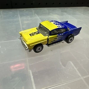 1979 matchbox 57 chevy superfast blue with yellow flames played with condition - Picture 1 of 7