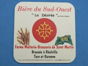 Beer Coaster: Ferme Malterie - Brasserie de Saint MARTIN Biere ~ FRANCE CLOSED - Picture 1 of 2