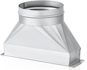 3-1/4" x 10" x 6" 6 Zoll Durchmesser Kanal Übergang rechteckig zu rund Kanal... - Bild 1 von 6