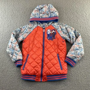 Marvel Spider Man Spidey & Friends Team Up Hooded Varsity Jacket Size 9/10 New - Picture 1 of 10