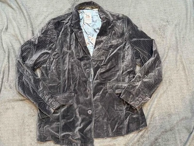 Blazer de terciopelo a rayas triple cinco almas vintage Y2K para hombre XXL 2XL Foto 1 de 4