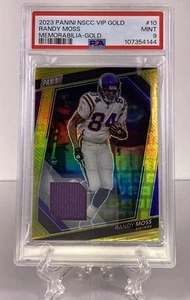 2023 Randy Moss #/10 Panini The National VIP Gold Prizm Patch Vikings #10 PSA 9 - Picture 1 of 8