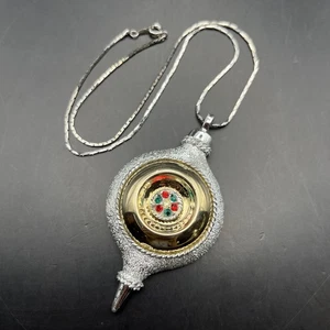 Sarah Coventry Weihnachten 1976 Anhänger Halskette Ornament groß 70er Vintage - Bild 1 von 7