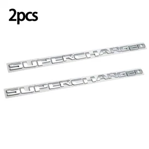 2X Supercharged Emblem Universal 3D Badge Super Charged Logo Nameplate Sticker - Picture 1 of 4