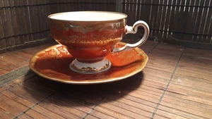 2tlg. Sammeltasse Gedeck Weimar Porzellan Katharina  Goldrand DDR - Bild 1 von 19