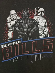 Buffalo Bills X Star Wars Darth Vader Large Mens Black Graphic Logo Tshirt NFL - Picture 1 of 10