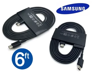 2x Original Samsung Galaxy S24 S23 S22 S21 5G USB-C 6FT Super Fast Charge Cable - Picture 1 of 3
