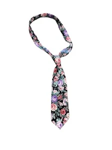 Black Pink Purple Rose Tie  - Picture 1 of 4